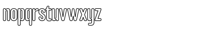 Gts Rocket Rumble Condensed Outline Font LOWERCASE