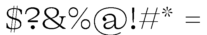 GTAlpina ExtTh Font OTHER CHARS