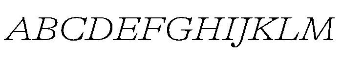 GTAlpina ExtThIt Font UPPERCASE