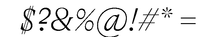 GTAlpina ThIt 2 Font OTHER CHARS