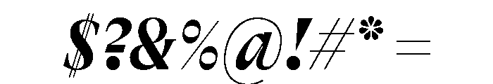 GTAlpinaFine CnBdIt Font OTHER CHARS