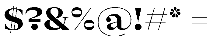 GTAlpinaFine ExtBd Font OTHER CHARS