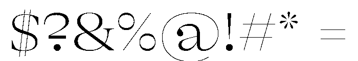 GTAlpinaFine ExtTh Font OTHER CHARS