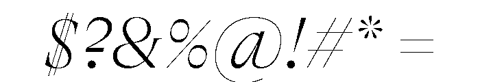 GTAlpinaFine ThIt Font OTHER CHARS