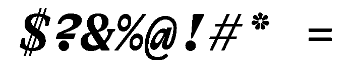 GTAlpinaTypewriter BdIt Font OTHER CHARS