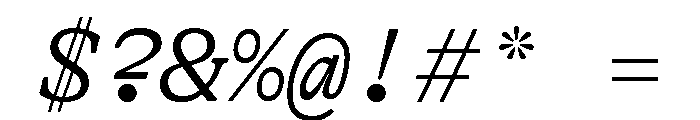 GTAlpinaTypewriter LtIt Font OTHER CHARS