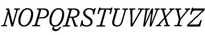 GTAlpinaTypewriter LtIt Font UPPERCASE