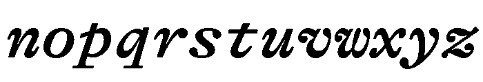 GTAlpinaTypewriter MdIt Font LOWERCASE