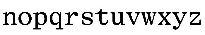 GTAlpinaTypewriter Rg Font LOWERCASE