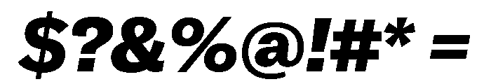 GTAmericaLCGV BlackItalic Font OTHER CHARS