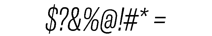 GTAmericaLCGV CompressedThinItalic 2 Font OTHER CHARS