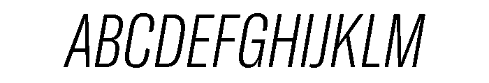 GTAmericaLCGV CompressedThinItalic 2 Font UPPERCASE