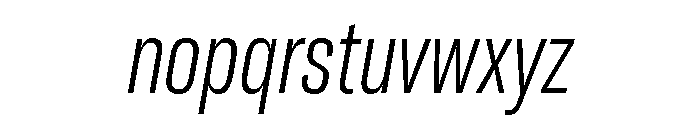 GTAmericaLCGV CompressedThinItalic 2 Font LOWERCASE