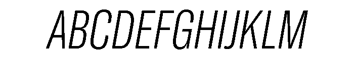 GTAmericaLCGV CompressedThinItalic Font UPPERCASE