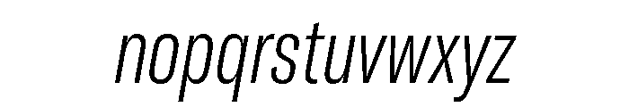 GTAmericaLCGV CompressedThinItalic Font LOWERCASE