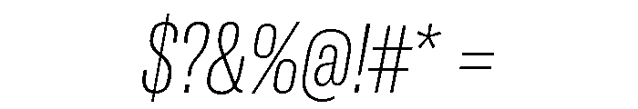 GTAmericaLCGV CompressedUltraLightItalic 2 Font OTHER CHARS