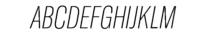 GTAmericaLCGV CompressedUltraLightItalic 2 Font UPPERCASE