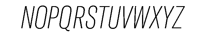 GTAmericaLCGV CompressedUltraLightItalic 2 Font UPPERCASE