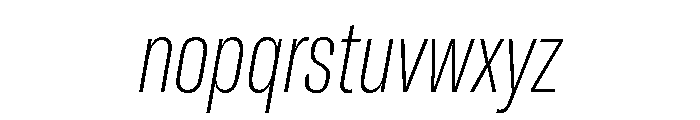 GTAmericaLCGV CompressedUltraLightItalic 2 Font LOWERCASE