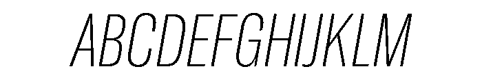 GTAmericaLCGV CompressedUltraLightItalic Font UPPERCASE