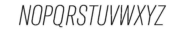 GTAmericaLCGV CompressedUltraLightItalic Font UPPERCASE
