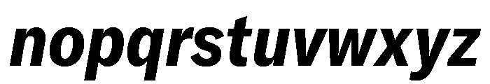 GTAmericaLCGV CondensedBoldItalic Font LOWERCASE