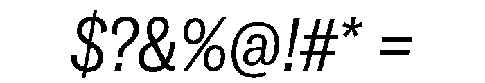 GTAmericaLCGV CondensedLightItalic Font OTHER CHARS