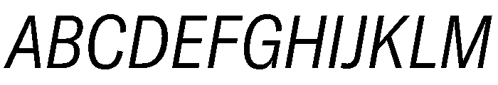 GTAmericaLCGV CondensedLightItalic Font UPPERCASE