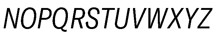 GTAmericaLCGV CondensedLightItalic Font UPPERCASE