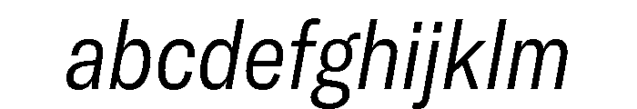 GTAmericaLCGV CondensedLightItalic FONT