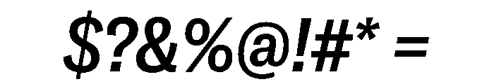 GTAmericaLCGV CondensedMediumItalic Font OTHER CHARS