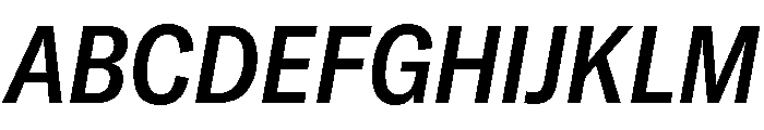 GTAmericaLCGV CondensedMediumItalic Font UPPERCASE