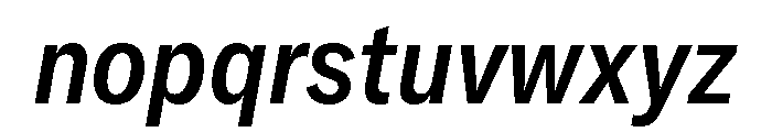 GTAmericaLCGV CondensedMediumItalic Font LOWERCASE