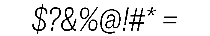 GTAmericaLCGV CondensedThinItalic 2 Font OTHER CHARS