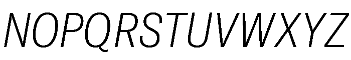 GTAmericaLCGV CondensedThinItalic 2 Font UPPERCASE