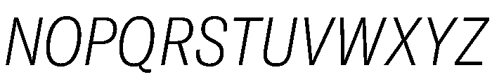 GTAmericaLCGV CondensedThinItalic Font UPPERCASE