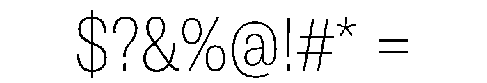 GTAmericaLCGV CondensedUltraLight Font OTHER CHARS