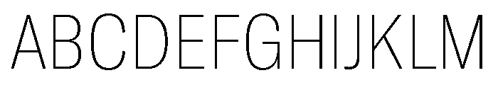 GTAmericaLCGV CondensedUltraLight Font UPPERCASE