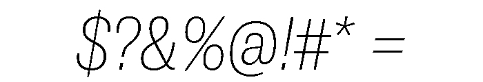 GTAmericaLCGV CondensedUltraLightItalic 2 Font OTHER CHARS