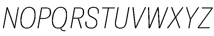 GTAmericaLCGV CondensedUltraLightItalic 2 Font UPPERCASE