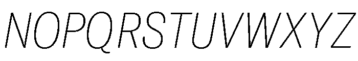 GTAmericaLCGV CondensedUltraLightItalic Font UPPERCASE