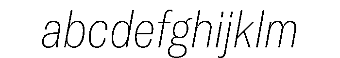 GTAmericaLCGV CondensedUltraLightItalic FONT