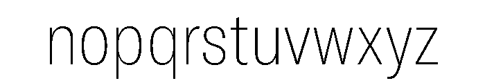 GTAmericaLCGV CondensedUltraLight Font LOWERCASE