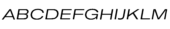 GTAmericaLCGV ExpandedRegularItalic Font UPPERCASE