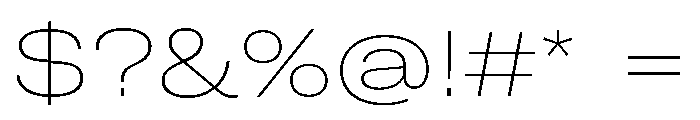 GTAmericaLCGV ExpandedUltraLight Font OTHER CHARS