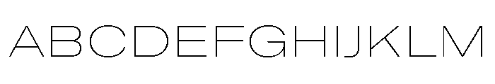 GTAmericaLCGV ExpandedUltraLight Font UPPERCASE