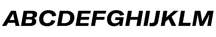 GTAmericaLCGV ExtendedBoldItalic Font UPPERCASE