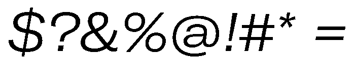 GTAmericaLCGV ExtendedLightItalic 2 Font OTHER CHARS
