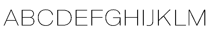 GTAmericaLCGV ExtendedUltraLight Font UPPERCASE