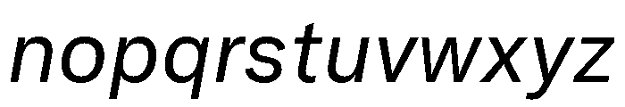 GTAmericaLCGV RegularItalic 2 Font LOWERCASE